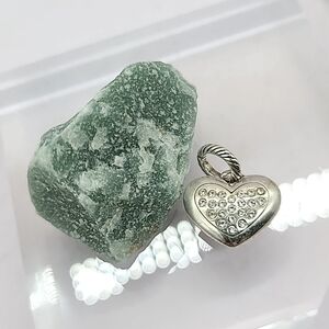 Brighton "AMORE HEART" Swarovski Pave Crystal Heart Charm ❤️ Retired!